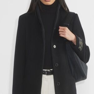 Dark Brown Cocoon Coat from Wilfred Aritzia